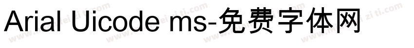 Arial Uicode ms字体转换